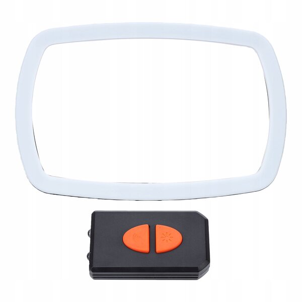 Specchio grandangolare per auto per bambini con illuminazione LED regolabile e telecomando