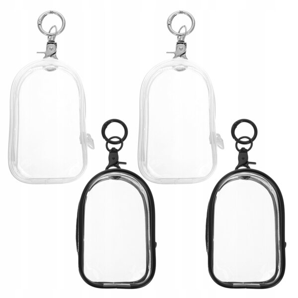 4 transparente Taschen für Minifiguren mit Schlüsselhalter, praktisch und vielseitig