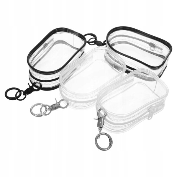 4 transparente Taschen für Minifiguren mit Schlüsselhalter, praktisch und vielseitig
