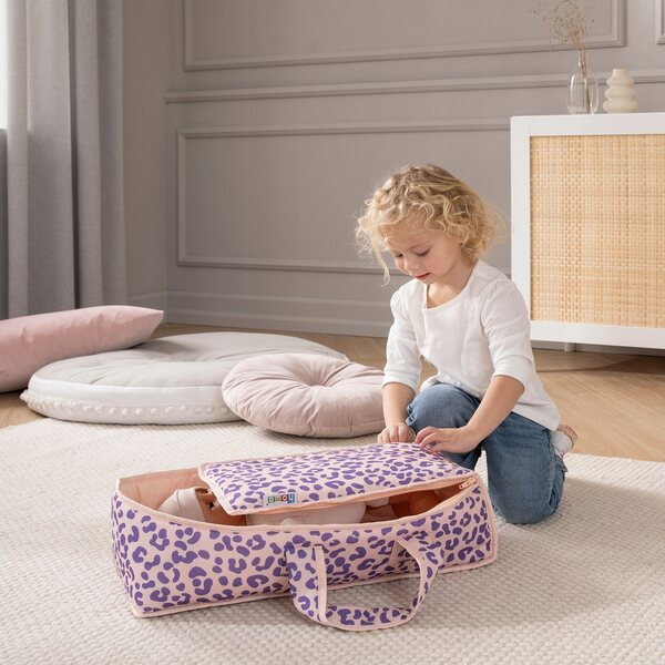 Howa Torf für Leo-Puppen 48 cm mit Purple Panther-Aufdruck – Zubehör für Puppen und Stofftiere