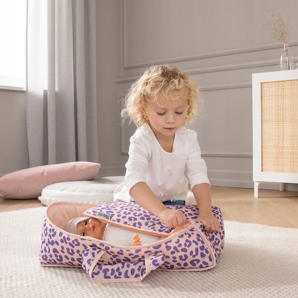 Howa Torf für Leo-Puppen 48 cm mit Purple Panther-Aufdruck – Zubehör für Puppen und Stofftiere