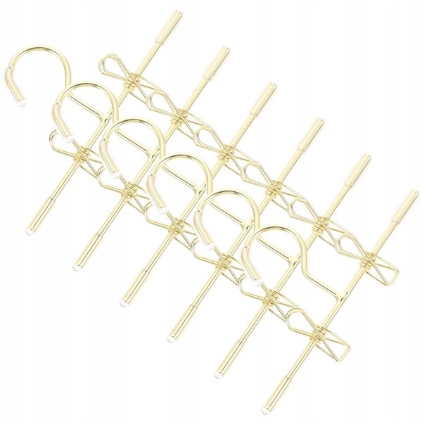 6 Mini-Goldmetallic-Kleiderbügel für Puppenkleidung 7,5 cm