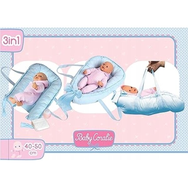 Baby Coralie Gniazdo per Cambiare e Trasportare Bambole 40-50 cm