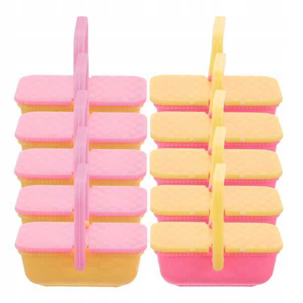 Mini cestini giocattolo in plastica colorati per giochi di ruolo e casa delle bambole