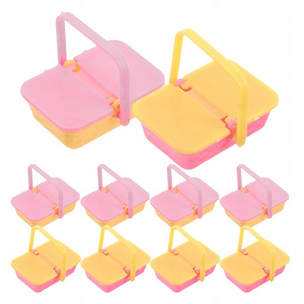 Mini cestini giocattolo in plastica colorati per giochi di ruolo e casa delle bambole