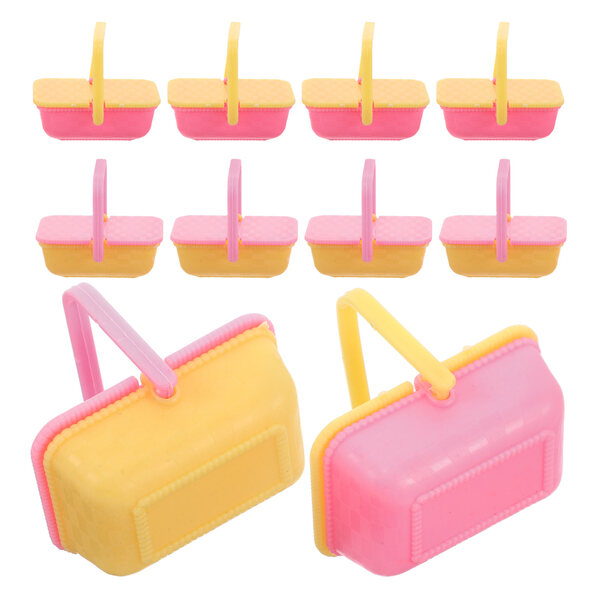 Mini cestini giocattolo in plastica colorati per giochi di ruolo e casa delle bambole