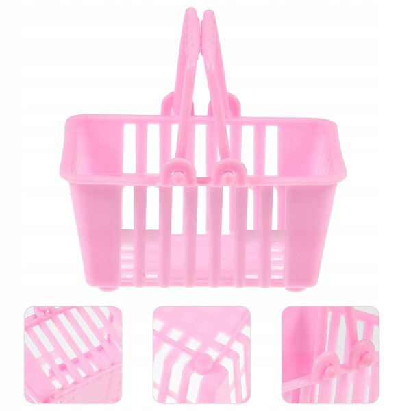 12 Mini-Körbe in Rosa für Kinder – Widerstandsfähige und leichte Spielkörbe