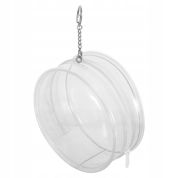 Transparente PVC-Puppentasche mit Organizer und Schlüsselring, schützend und leicht