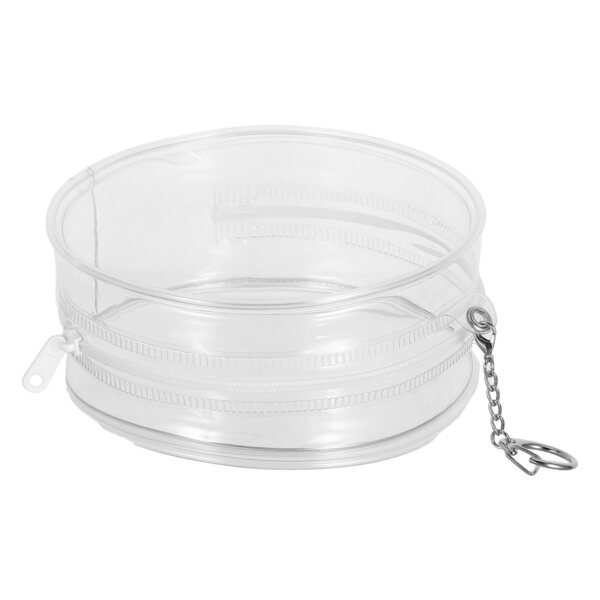 Transparente PVC-Puppentasche mit Organizer und Schlüsselring, schützend und leicht