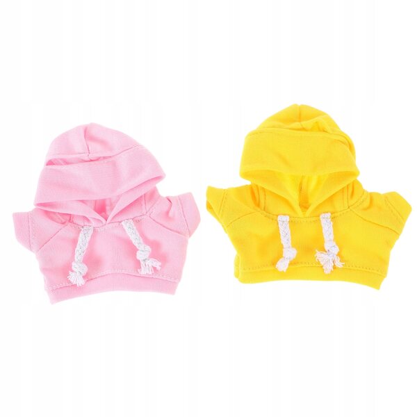 2 Bluze mit Kapuze für Polyesterpuppen, mehrfarbiges Set für Kinder