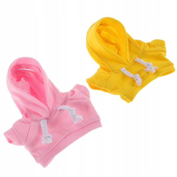 2 Bluze mit Kapuze für Polyesterpuppen, mehrfarbiges Set für Kinder