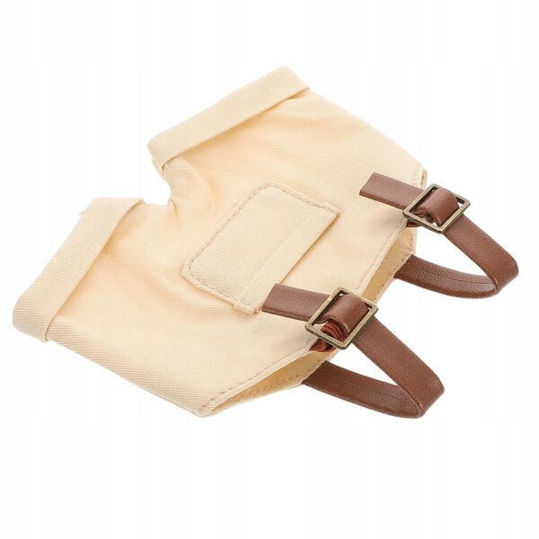 Overall mit Latzhose für 17 cm Puppen, beige, trendiger Denim