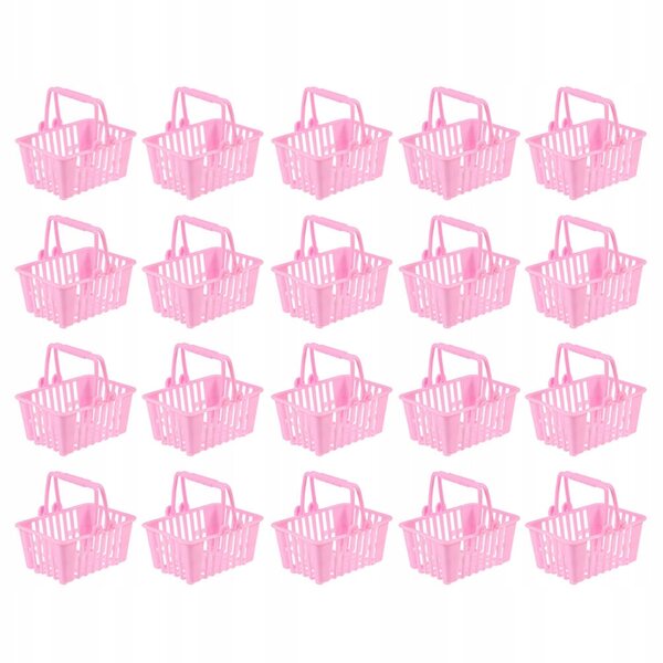 Set 20 Mini Cestini Rosa per Giochi e Decorazioni, Perfetti per Bambini
