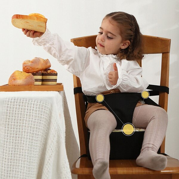 Sedia rialzata pieghevole e impermeabile per bambini con sicurezza antiscivolo