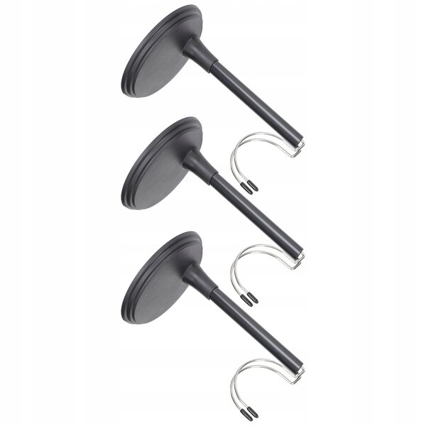 Set mit 3 schwarzen Ständern für 25-cm-Puppen aus widerstandsfähigem Stahl und Kunststoff