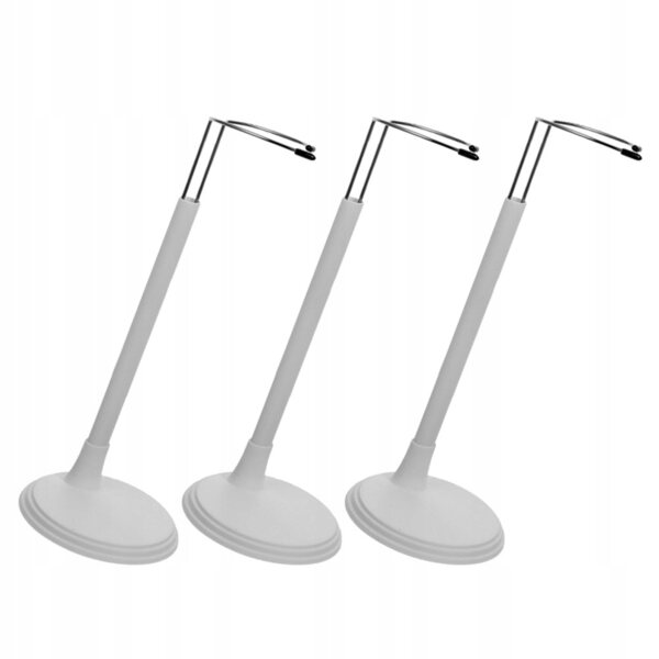Set 3 Supporti Portatili in PVC Bianchi per Esposizione e Conservazione Bambole