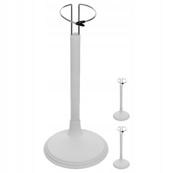 Set 3 Supporti Portatili in PVC Bianchi per Esposizione e Conservazione Bambole