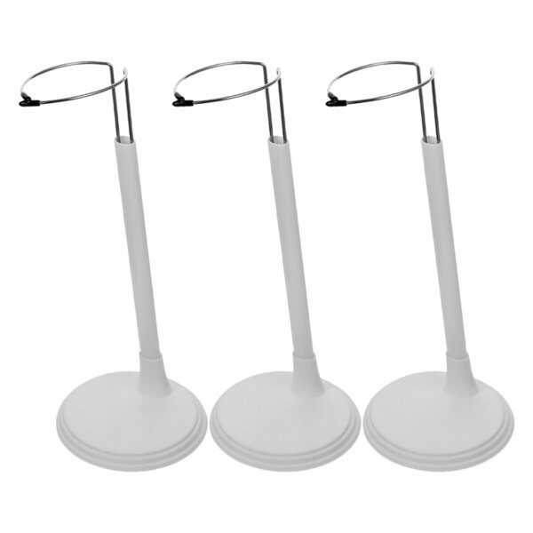 Set 3 Supporti Portatili in PVC Bianchi per Esposizione e Conservazione Bambole