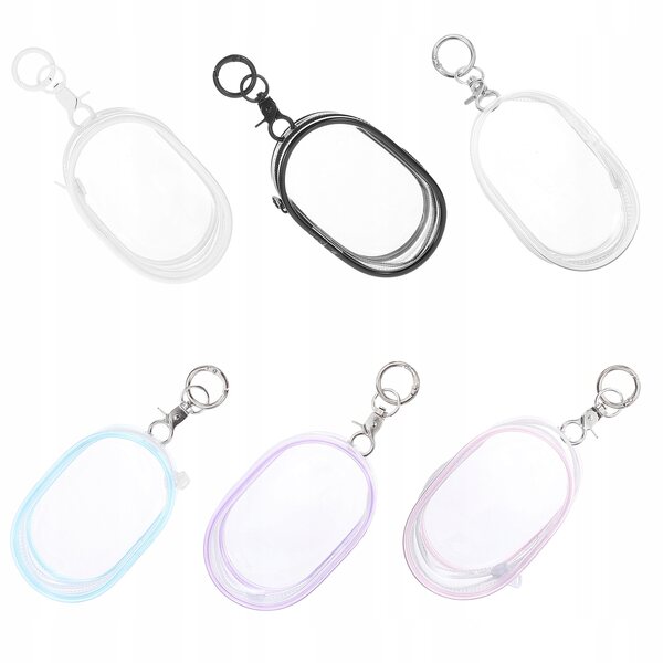 Set aus 6 transparenten Spielzeugtaschen mit Brelok-Halter und Sicherheitsreißverschluss
