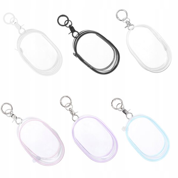 Set aus 6 transparenten Spielzeugtaschen mit Brelok-Halter und Sicherheitsreißverschluss