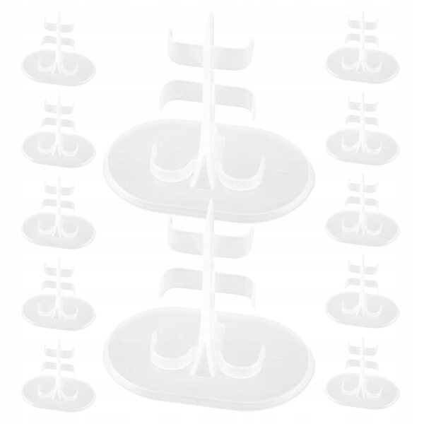 Set 30 supporti bianchi per esposizione bambole e action figure compatti e resistenti