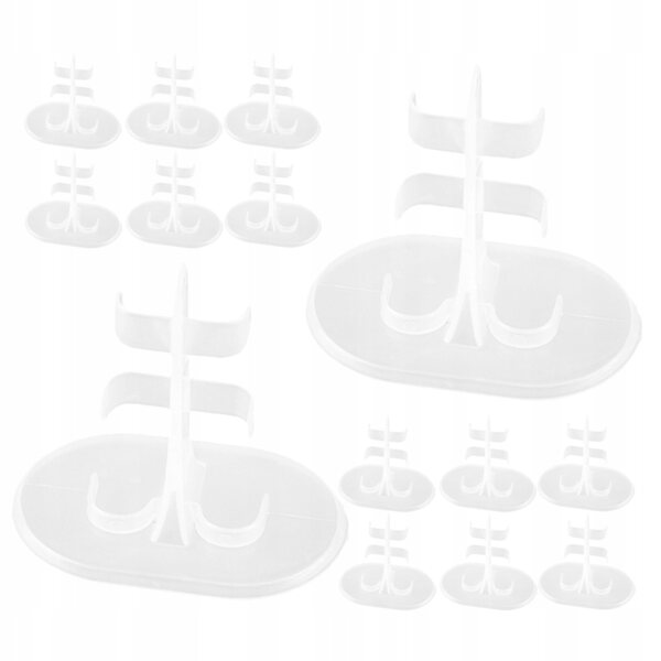 Set 30 supporti bianchi per esposizione bambole e action figure compatti e resistenti