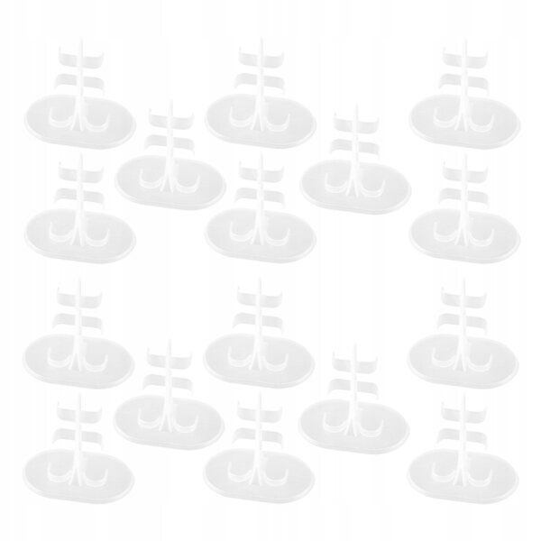 Set 30 supporti bianchi per esposizione bambole e action figure compatti e resistenti