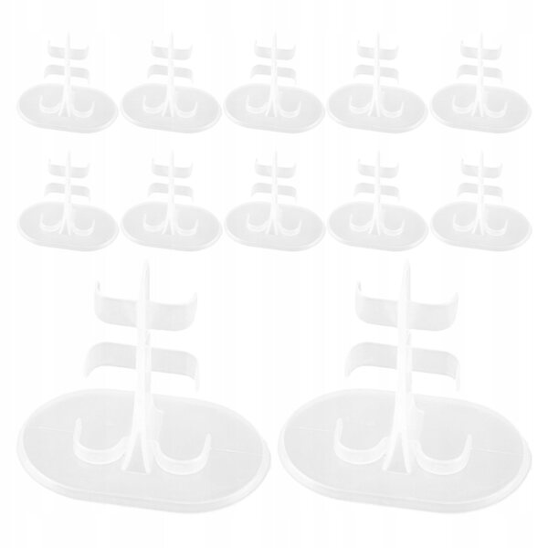 Set 30 supporti bianchi per esposizione bambole e action figure compatti e resistenti