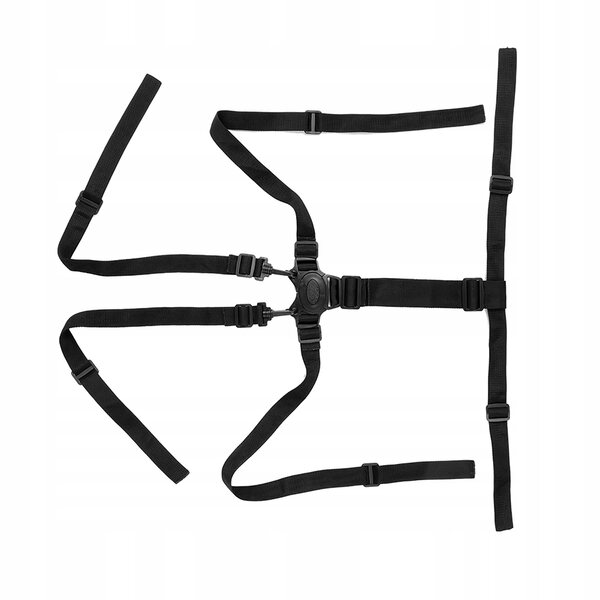 Universelle Sicherheitsgurte für Kindersitze und Kinderwagen aus schwarzem Nylon