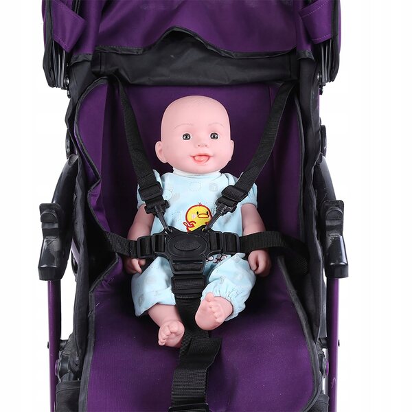 Universelle Sicherheitsgurte für Kindersitze und Kinderwagen aus schwarzem Nylon