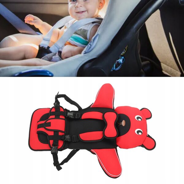 Kindersicherung mit verstellbarem Gürtel und waschbarem Stoff für Reisen und Auto