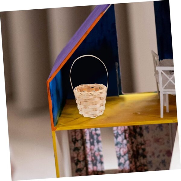 YARNOW 6 Mini Cestini Intrecciati in Rattan Rustici per Bomboniere e Decorazioni
