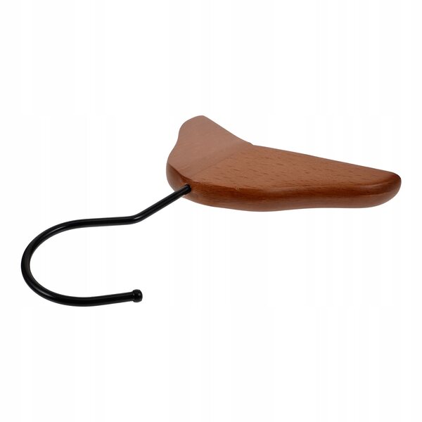 Mini gruccia per bambole in legno beige, accessorio per organizzare abiti in miniatura