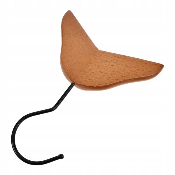 Mini gruccia per bambole in legno beige, accessorio per organizzare abiti in miniatura