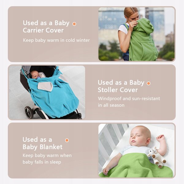 Elastischer Kapuzenbezug für Autositz und Kinderwagen, Babyschutz