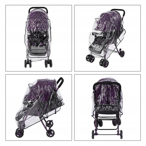 Universelle wind- und regensichere Abdeckung für Kinderwagen aus transparentem PVC