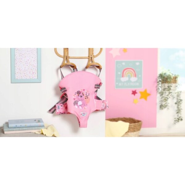 Baby Born Babytrage, rosa, mit verstellbaren Trägern für 36–43 cm große Puppen
