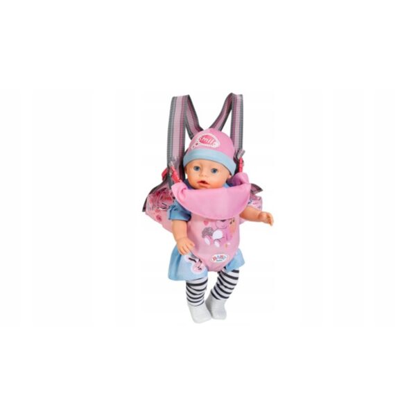 Baby Born Babytrage, rosa, mit verstellbaren Trägern für 36–43 cm große Puppen