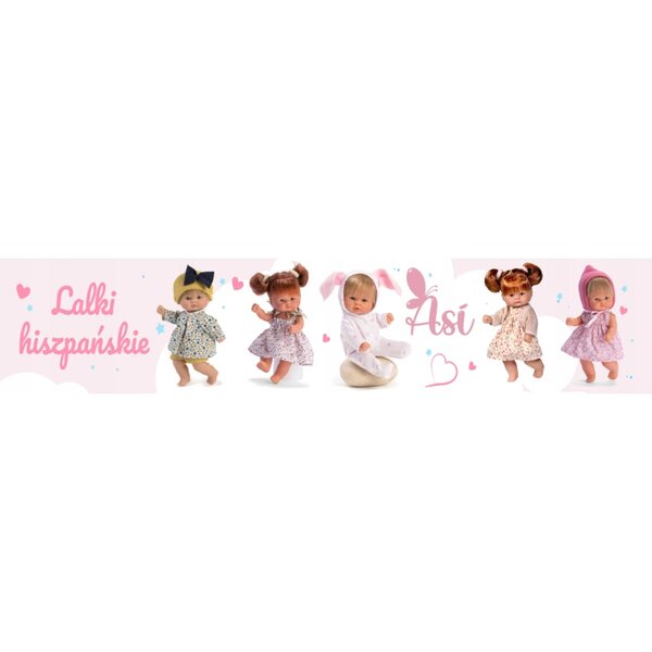 Martina Asi 3712005 rosa Puppenhalter mit Rüschen, für Puppen 30-46 cm