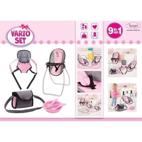 Set accessori per bambole Bayer 9 in 1 Vario Set per bambini dai 3 anni