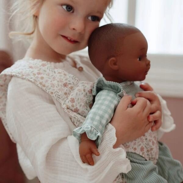 Little Dutch Babytrage für Puppen mit weichem Blumendesign für Kinder ab 3 Jahren