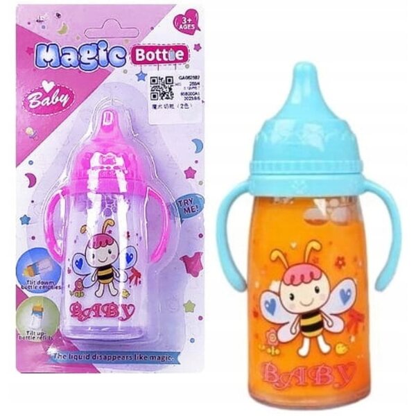 Magica bottiglia per bebè con latte e succo che scompaiono, gioco sicuro e divertente