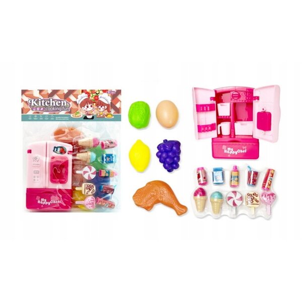 Frigorifero per bambole, accessori per la cucina gioco per bambini 3+
