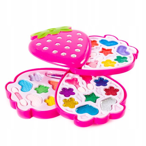 Make-up-Set für Mädchen mit Kosmetika und Accessoires in einer Midex-Erdbeerbox