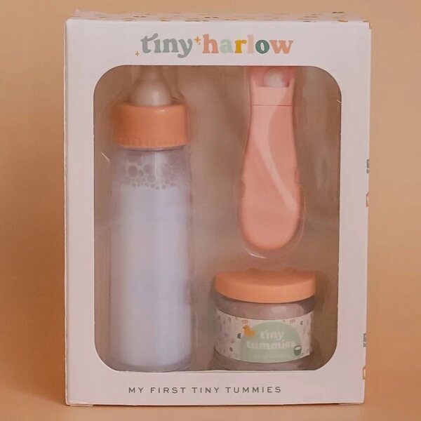 Tiny Harlow set per bambole Tiny Tummies con bottiglia magica e vasetto