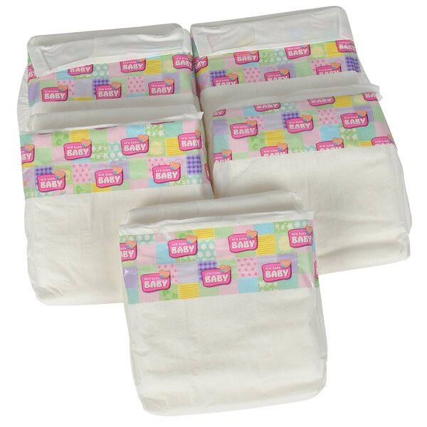 Simba Pampersy Pannolini 5 pezzi per bambola New Born Baby per bambini 3+
