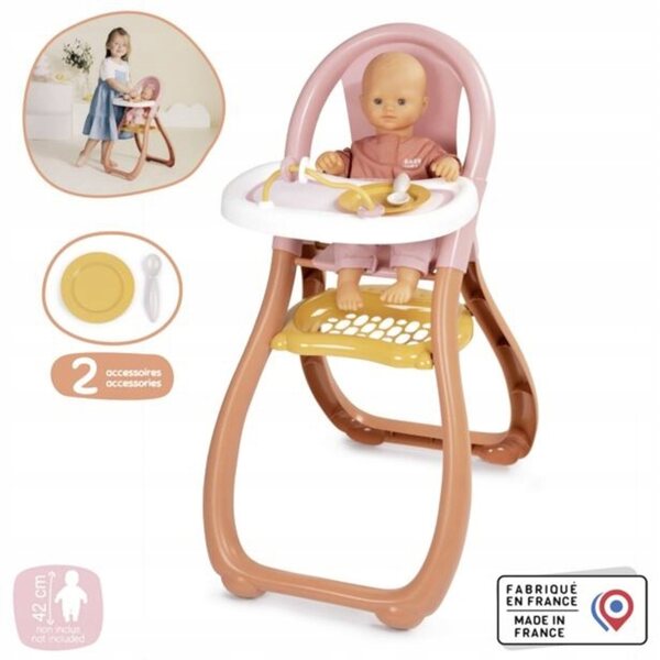 Seggiolino alto Smoby Baby Nurse per bambole fino a 42 cm con accessori