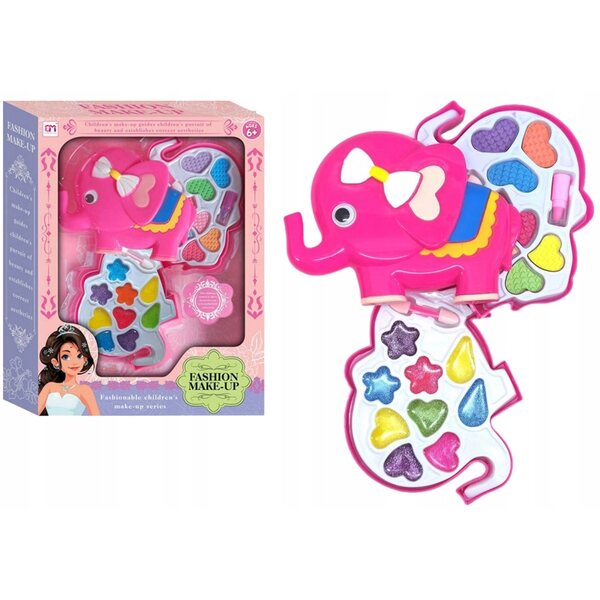 Spielzeug-Make-up-Set für Kinder mit Lidschattenpalette und Kunststoffzubehör