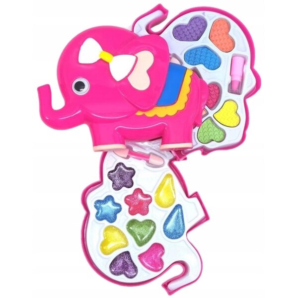 Spielzeug-Make-up-Set für Kinder mit Lidschattenpalette und Kunststoffzubehör