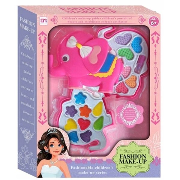 Spielzeug-Make-up-Set für Kinder mit Lidschattenpalette und Kunststoffzubehör